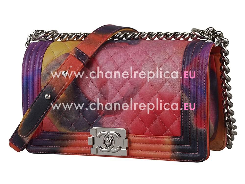 Chanel 2015 Calfskin Boy Flap Bag Colorful A90803 A90803