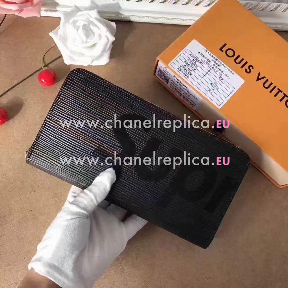 Louis Vuitton Supreme Epi Leather Zippy Wallet Black M7072809