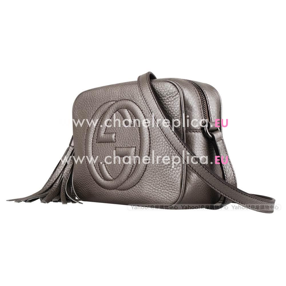 Gucci Soho Disco Calfskin Bag In Silvery G5034564
