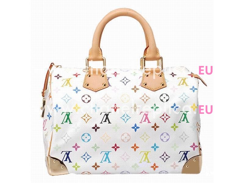 Louis Vuitton Monogram Multicolore Canvas SPEEDY 30 White M92643