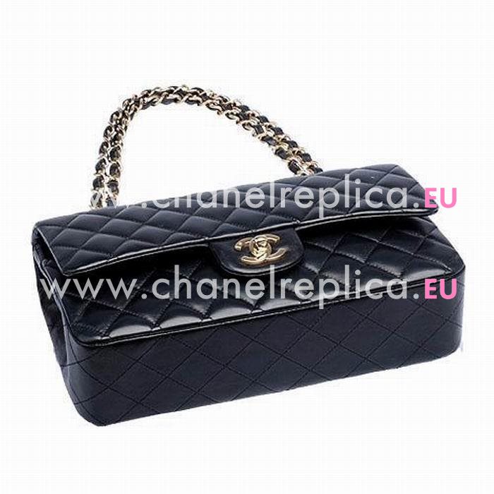 CHANEL Coco Rhomboids Gold Hardware Lambskin Bag in Black C7090707
