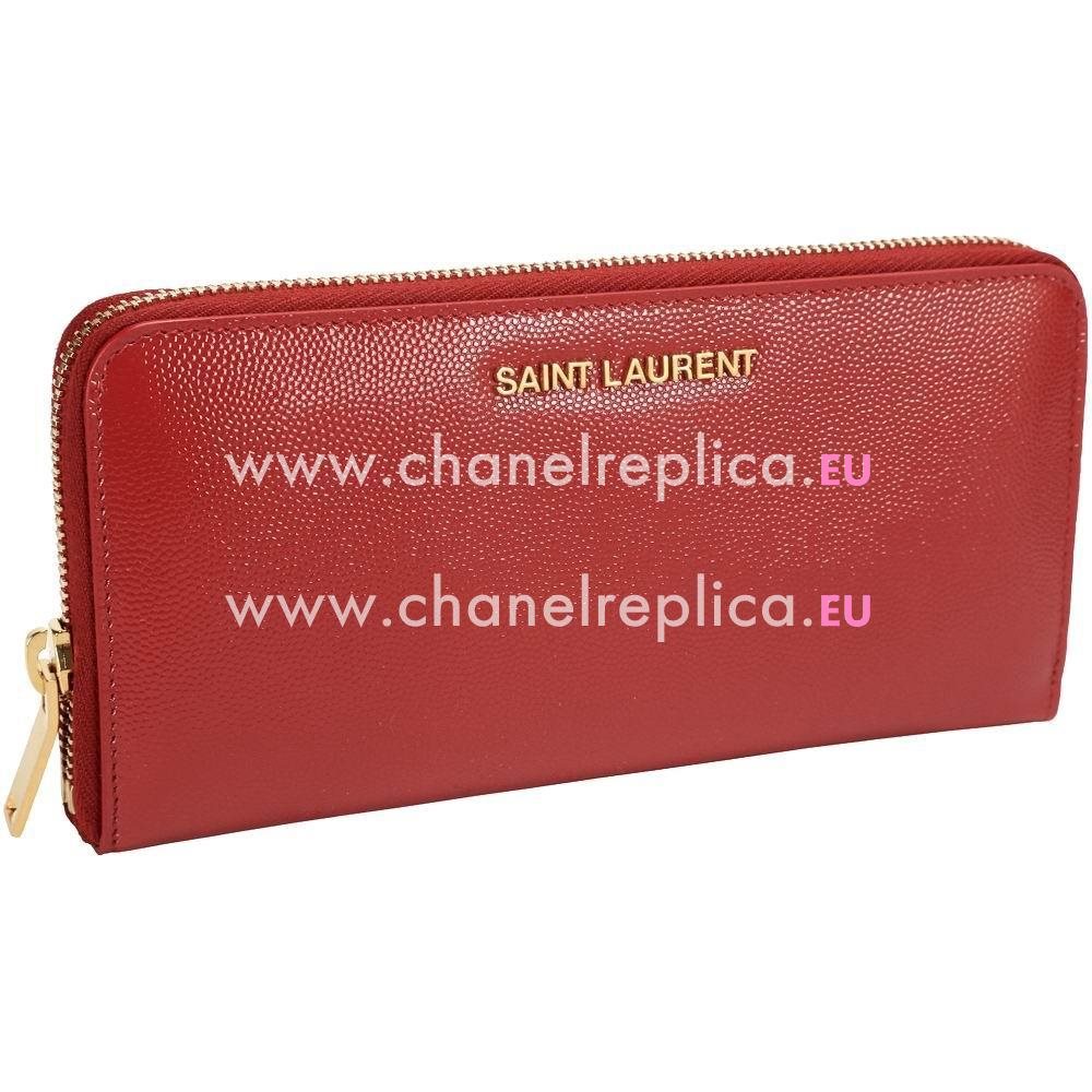 YSL Saint Laurent Paris Caviar Calfskin Y Wallets In Red YSL5030027