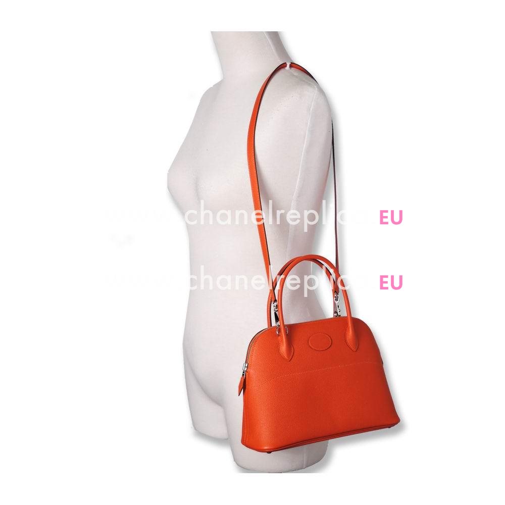 Hermes Bolide 27 Orange Epsom Leather Palladium Hardware Handbag HBOLID27DD