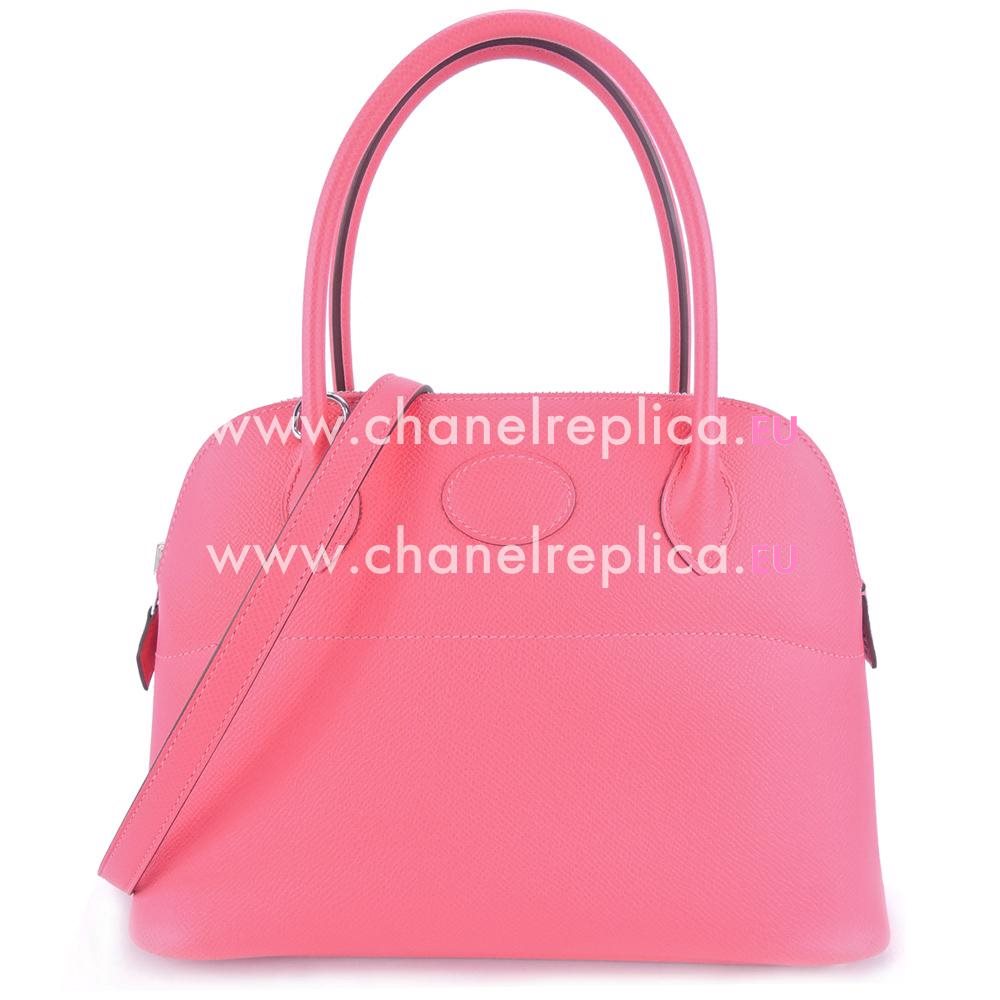 Hermes Bolide 27 Pink Epsom Leather Palladium Handbag HBOLID27AB