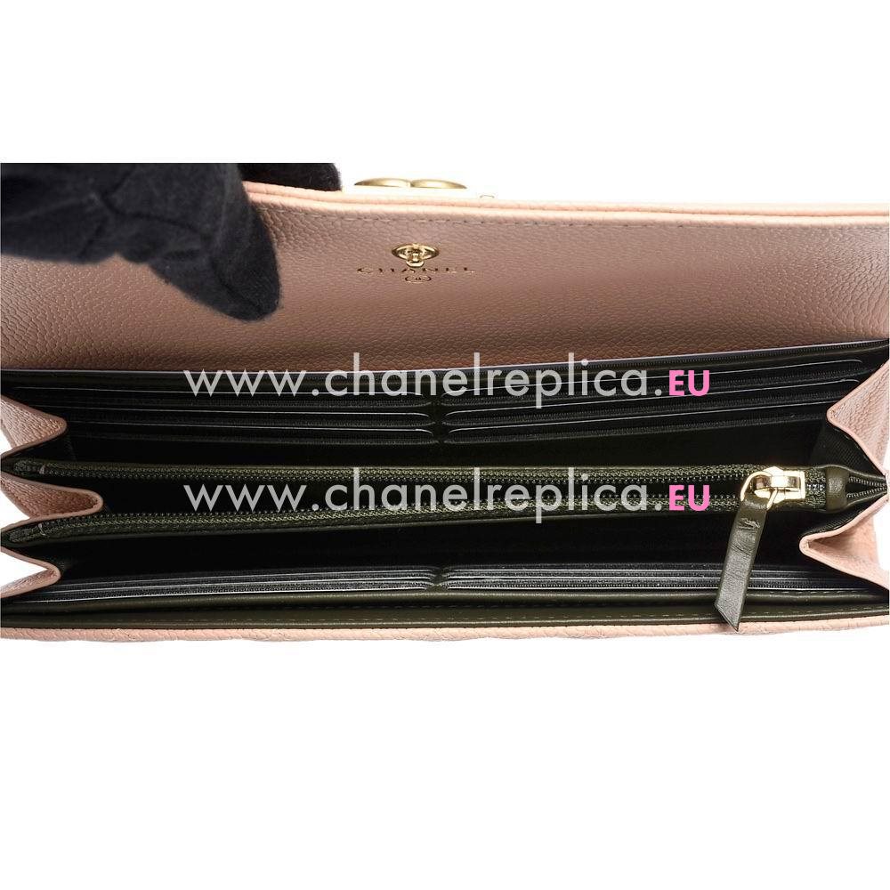 Chanel Rhomboids Caviar Calfskin Boy Wallet Beige C7041506