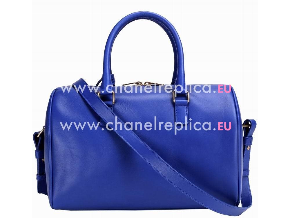 YSL Saint Laurent Cabas Duffle Y Calfskin Bag In Blue YSL5265750