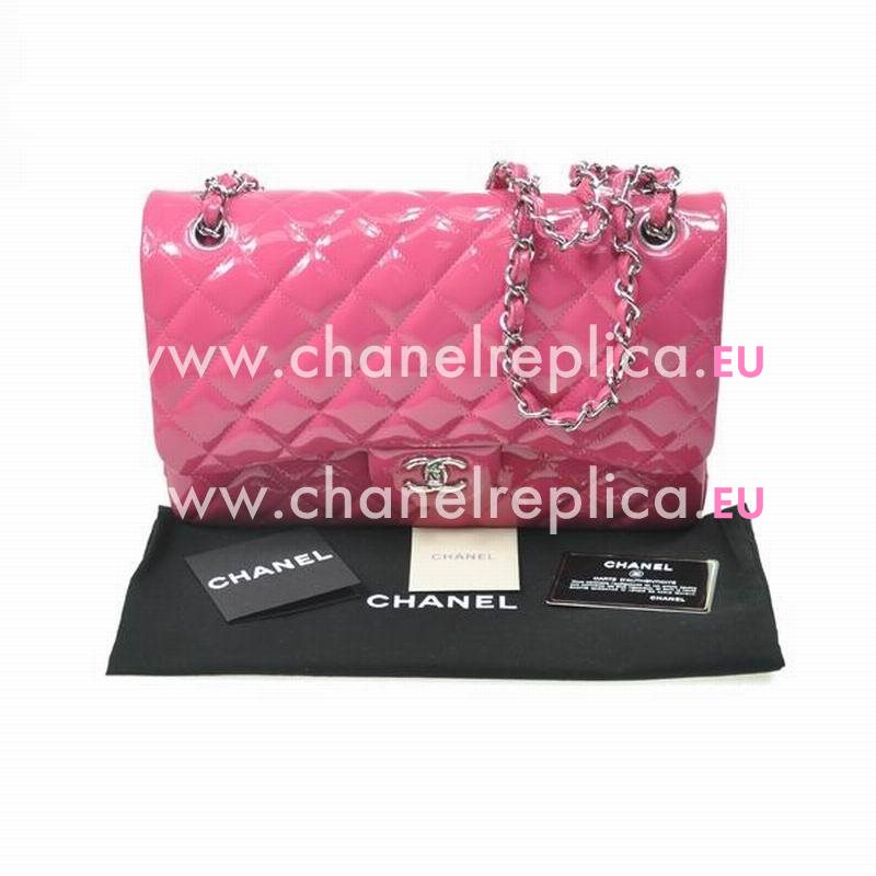 Chanel Lambskin Jumbo Size Coco Flap Bag Silver Chain Pink A58600VPINKSS