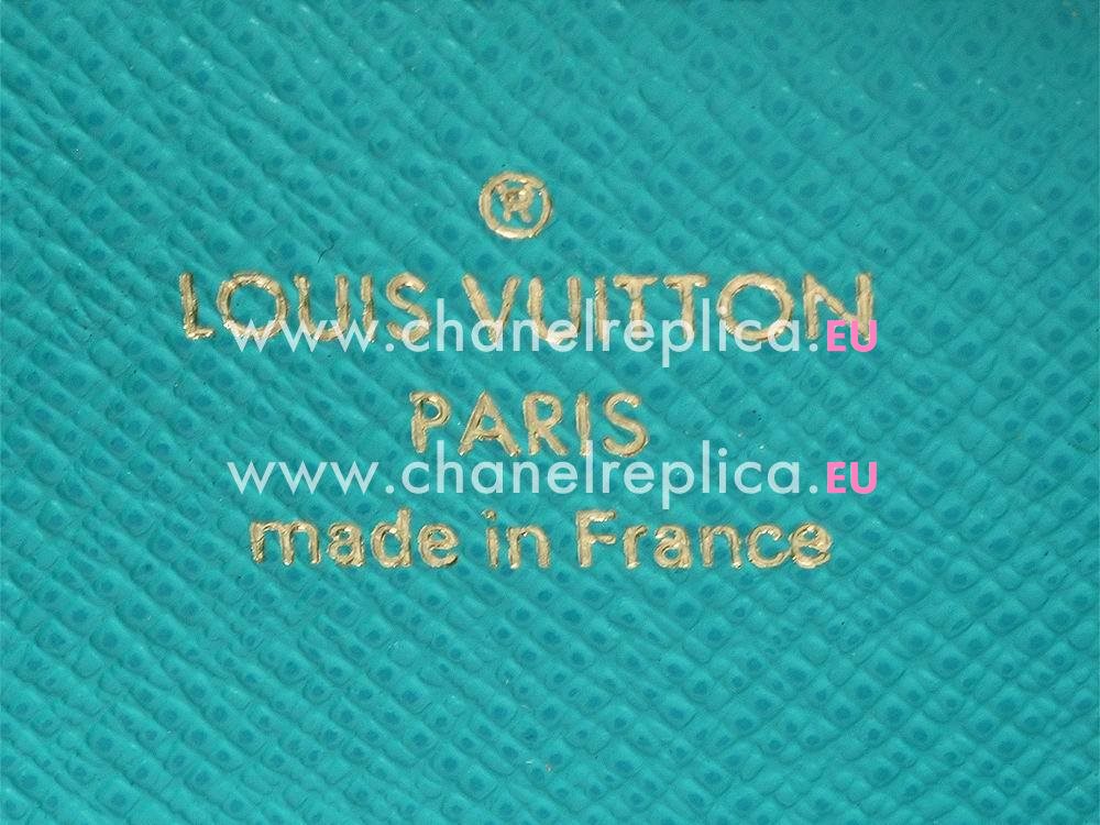 Louis Vuitton Monogram Canvas Zippy Multicartes Turquoise M60910