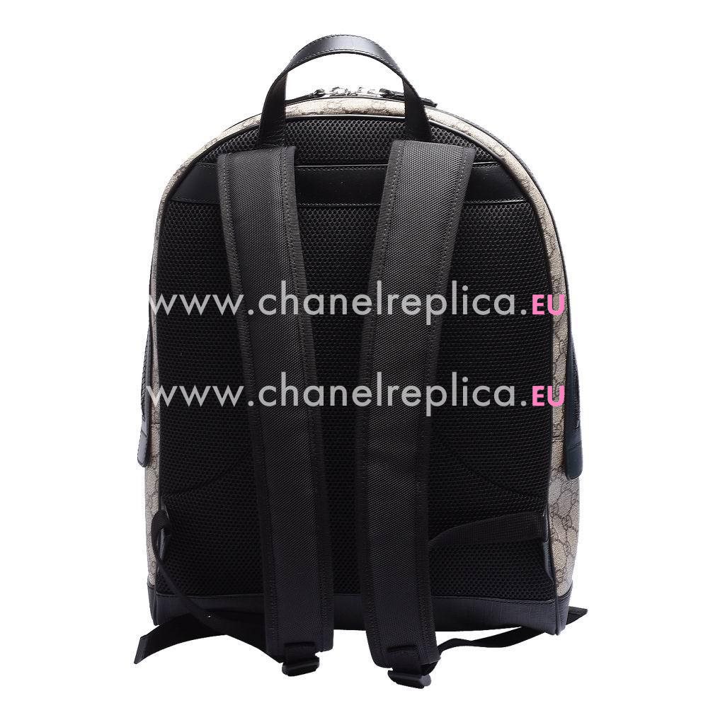 Gucci Classic GG Plus Calfskin Canvas Leather Bag In Coffee Black G559449