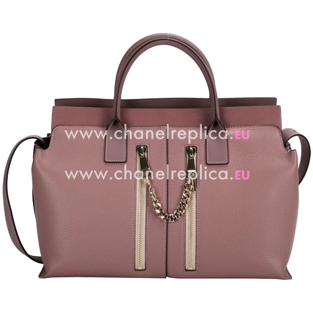 Chloe Gate Calfskin Hand Bag In Pink C5835392