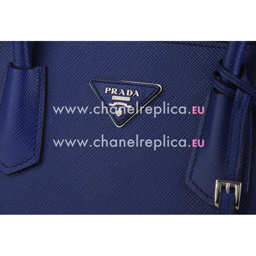 Prada Saffiano Cuir Large Double Tote Bag Blue BN2775-2C4A-F08Z
