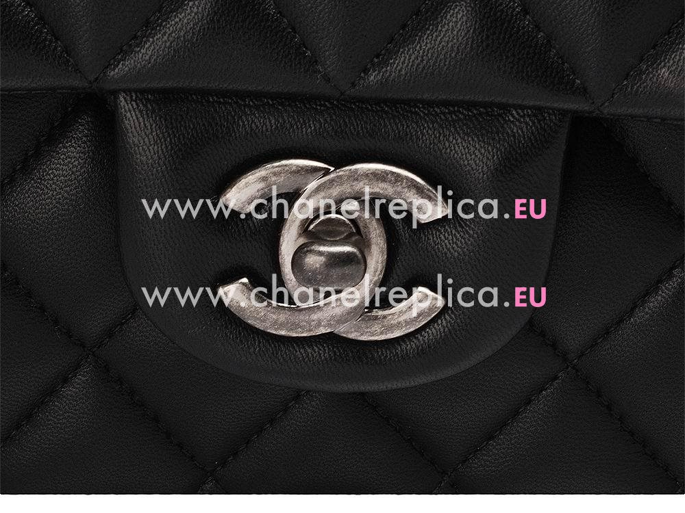 Chanel Lambskin Anti-Silver CC Coco Bag Black A546753
