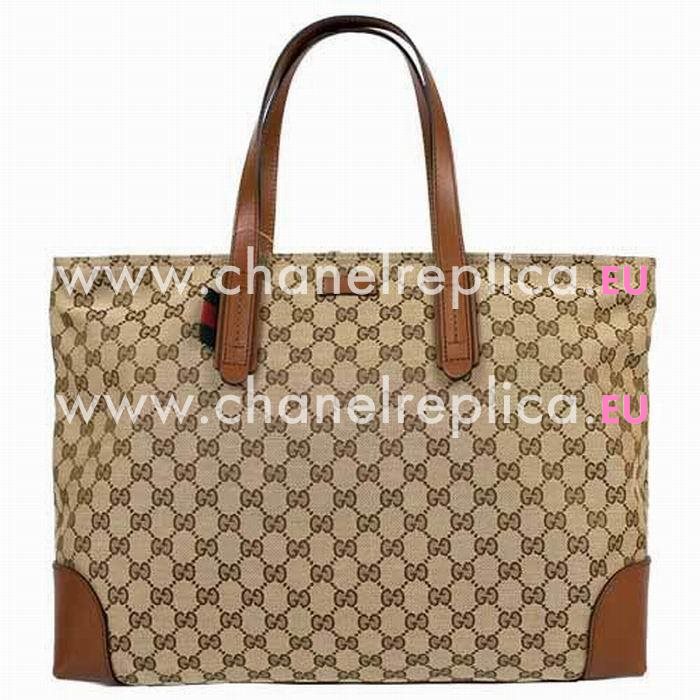 Gucci Classic GG Calfskin Tote Bag In Khaki G5067260