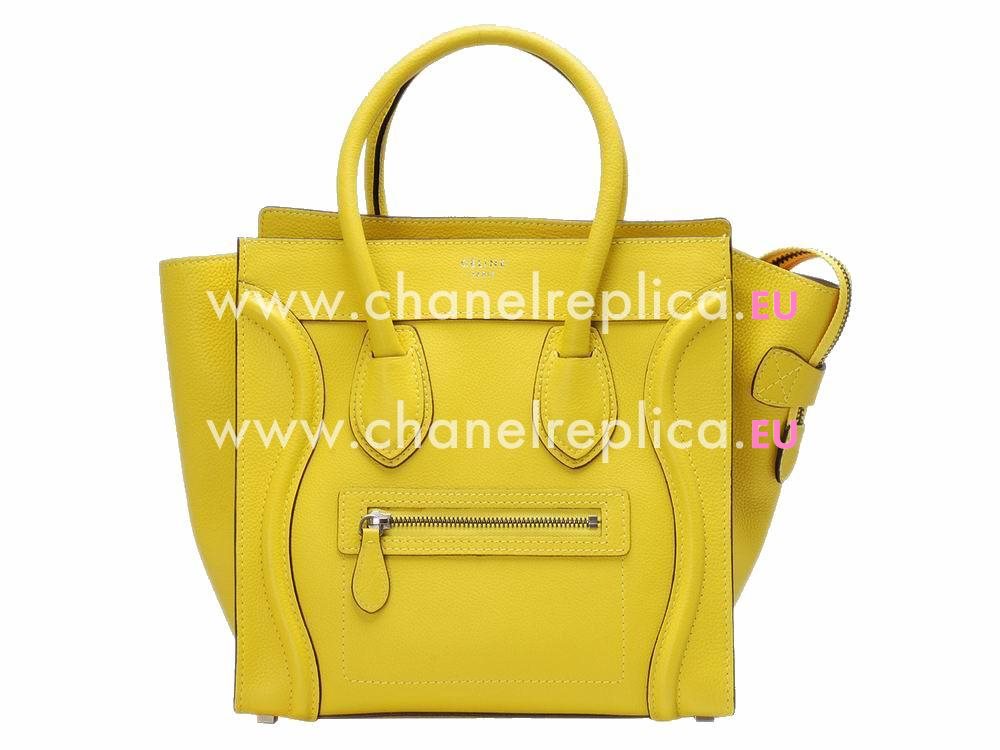 Celine Micro Luggage Bubble Calfskin Nano Bag Light Yellow CE52212