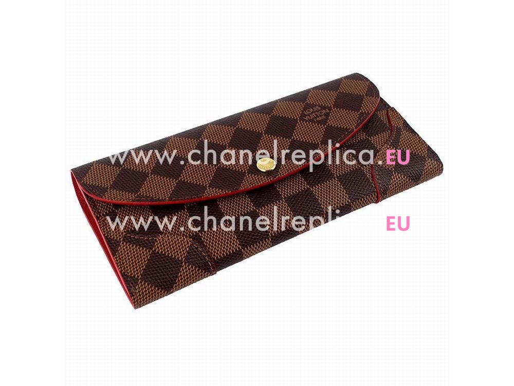 Louis Vuitton Damier Ebene Canvas Caissa Wallet Cherry N61221