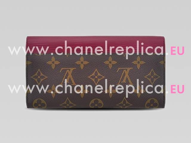 Louis Vuitton Monogram Canvas Marie-Lou Long Wallet Fuchsia M60498