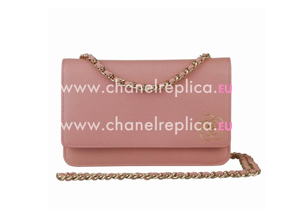 Chanel Calfskin Camelia Woc Crossbody Bag Pink A95183