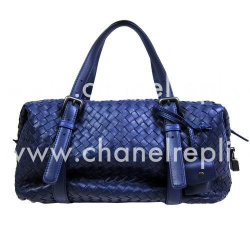 Bottega Veneta Classic Nappa Leather Woven Bag Blue B5104877