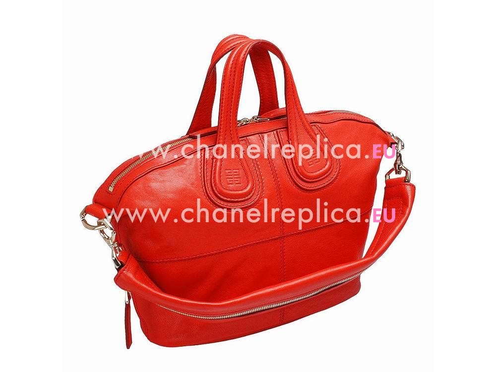 Givenchy Nightingale Small Bag In Lambskin Orange Red G53120