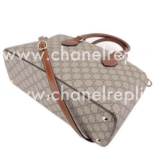 Gucci GG Supreme PVC Shoulder/Handle Bag In Khaki Coffee G559459