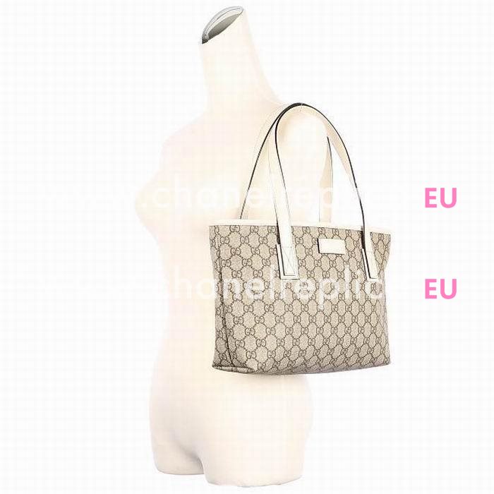 Gucci GG PVC Two Sided Tote Bag In White G5368638