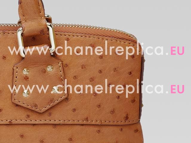 Louis Vuitton Suhali Ostrich Skin Lockit MM Camel M93888