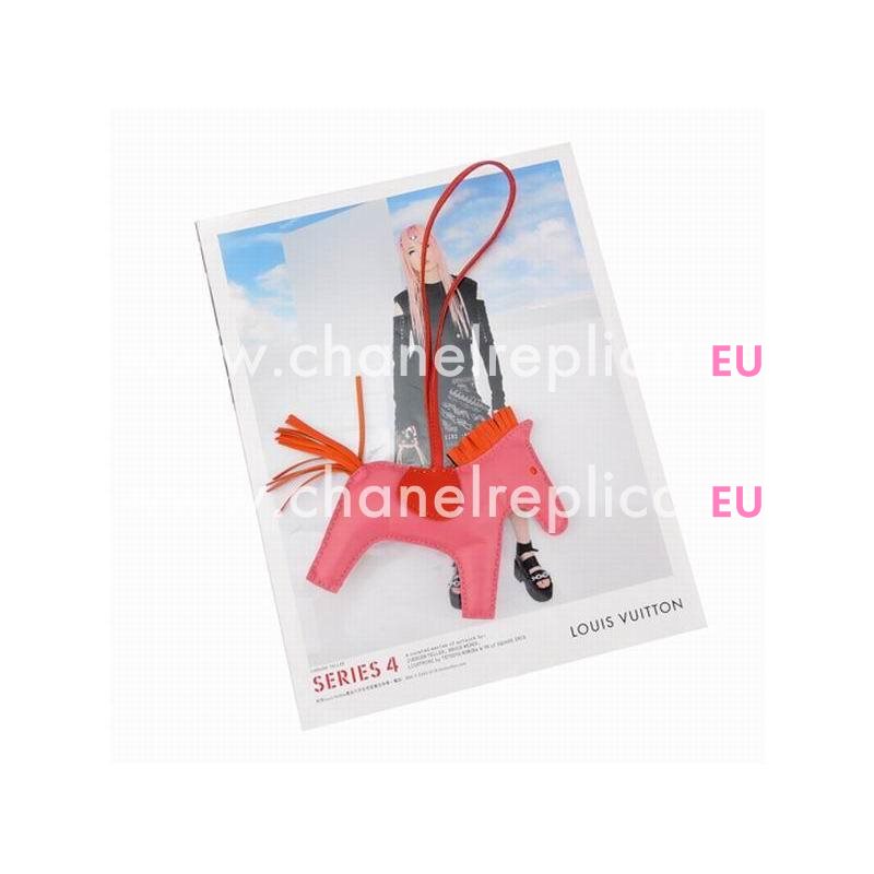 Hermes Horse Sheepskin Handbag Hanging Omarment In Rose Pink H4567898