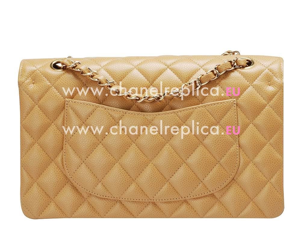 Chanel Caviar Medium Double Flap Bag Camel(Silver) A01112CMS