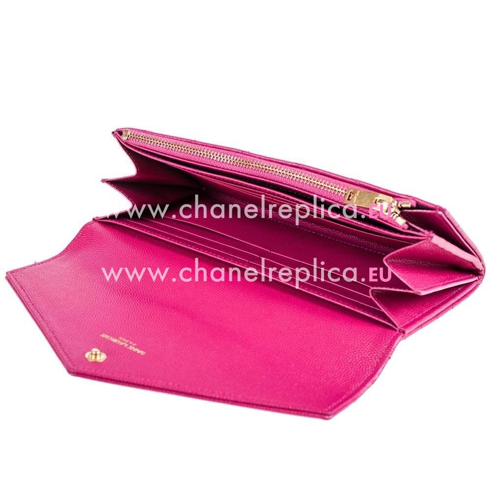 YSL Saint Laurent Cavier Calfskin Y Wallets In Pink YSL5350297