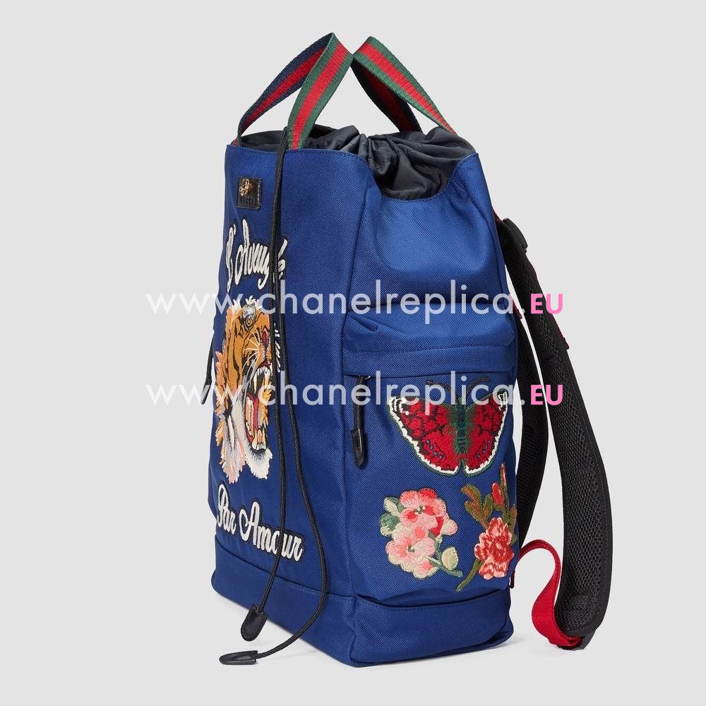 Gucci Embroidered drawstring backpack 450979 K1NOE 8372
