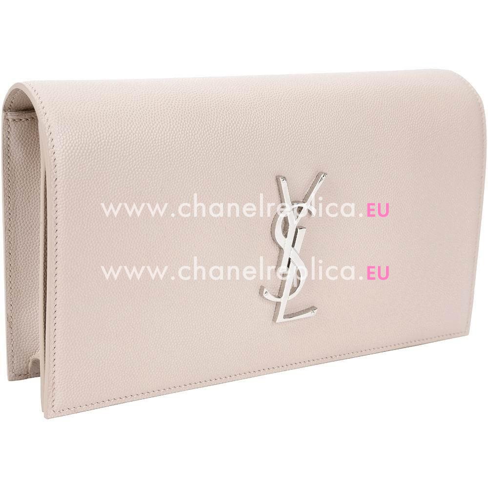 YSL Saint Laurent Classic Monogram YSL logo Caviar Calfskin Hand Bag Complexion Pink Y6120204