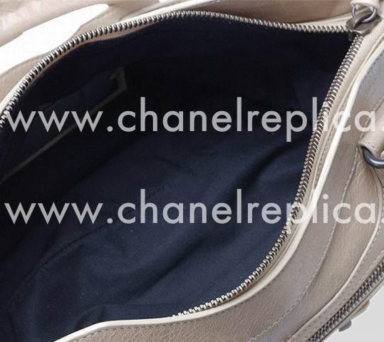 Balenciage First Top Leather&Fabric Bag Mlik-Tea 103208-MT