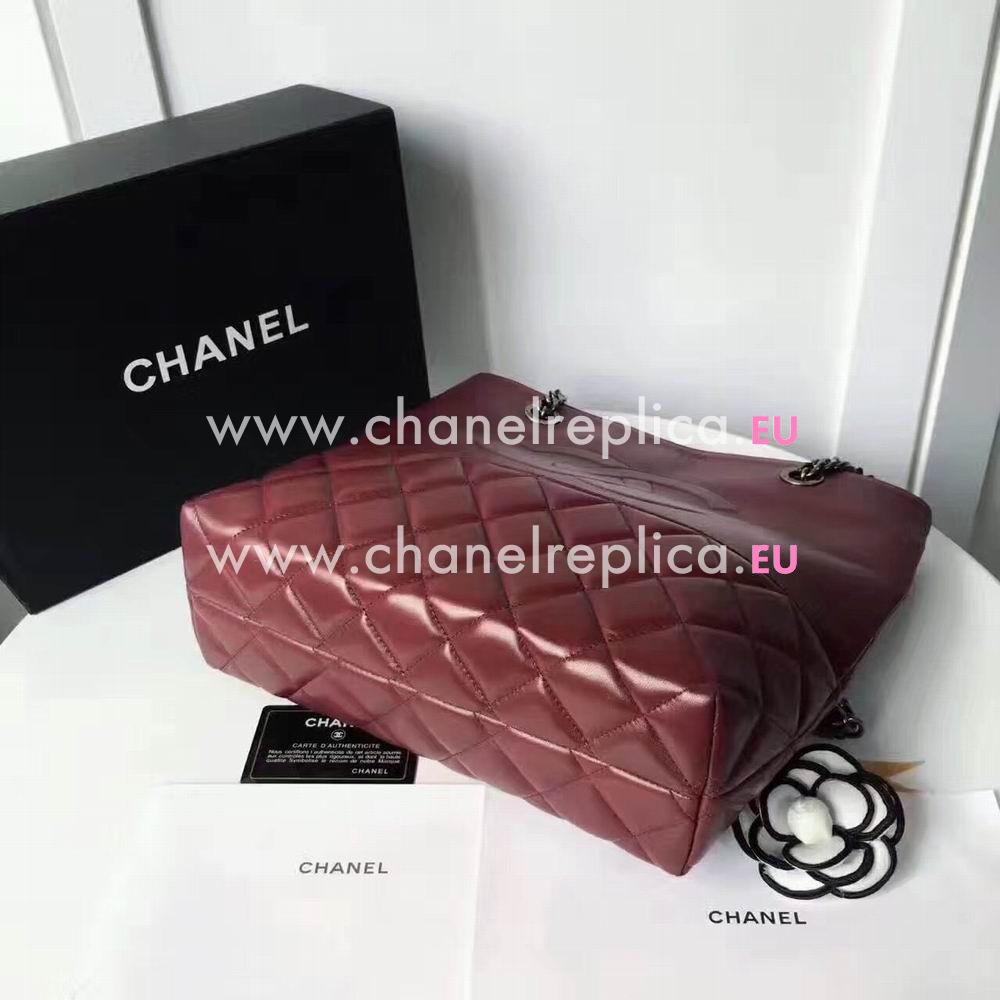 CHANEL CC logo Lambskin Shoulder Bag In Red C7033005