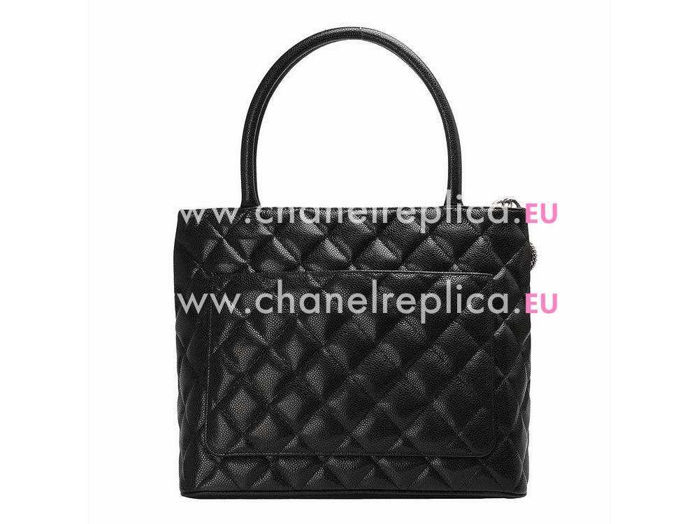 Chanel Caviar Medallion Bag Black Gold Hareware A1804BLKS