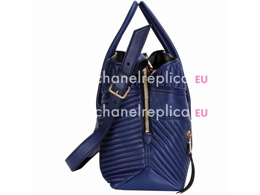 Miu Miu Nappa Biker Tote Bag In Blue RN1032BL