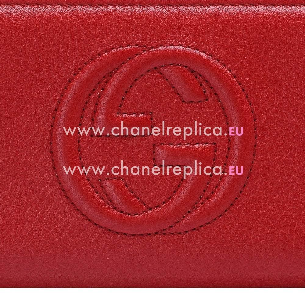 Gucci Soho Calfskin Wellets In Red G5106338