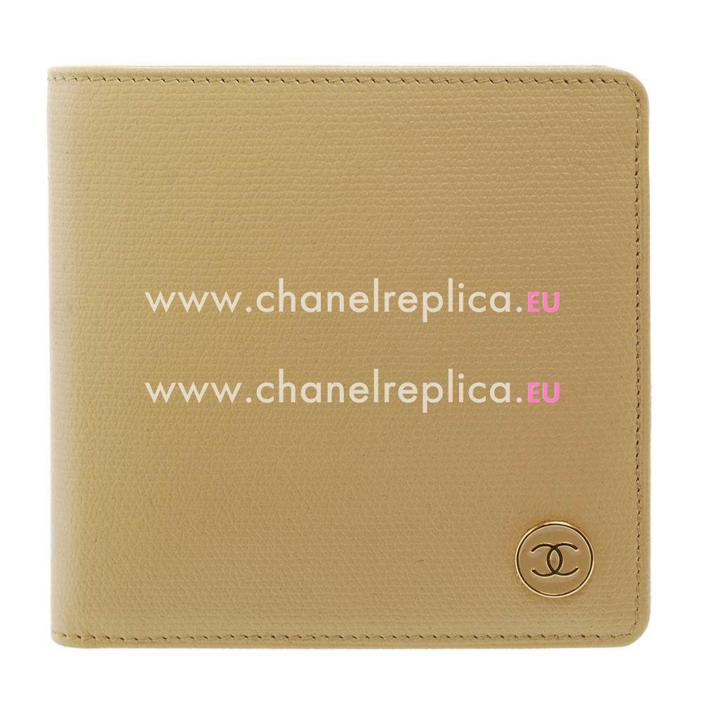 Chanel Classic Roundness Logo Calfskin Wallet Camel C6112114
