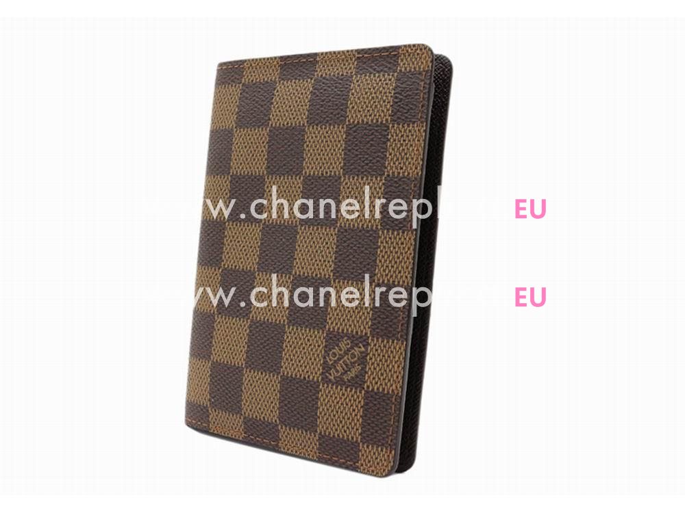 Louis Vuitton Damier Ebene Canvas Passport Cover N60189