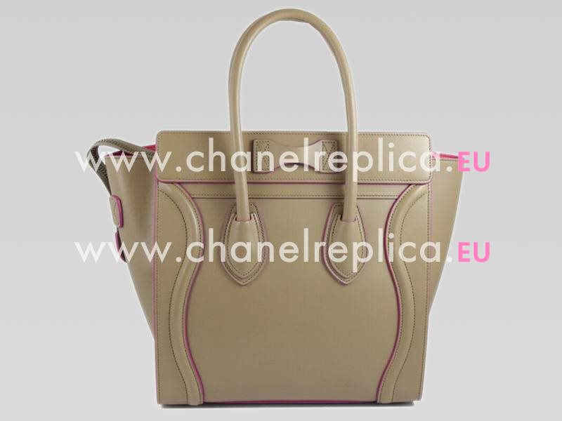 CELINE Calfskin Small Square Luggage Nano Bag Kakhi CE57602