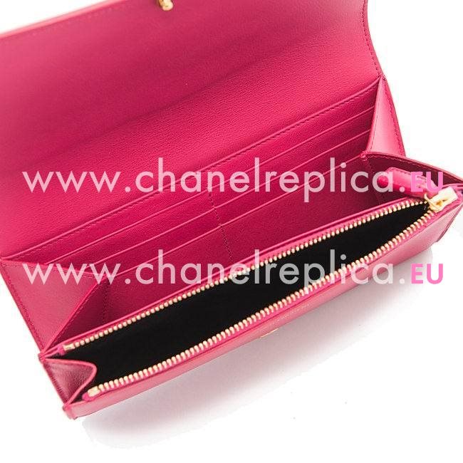 YSL Saint Leather Paris Y Calfskin Wallets In Pink YSL5190051