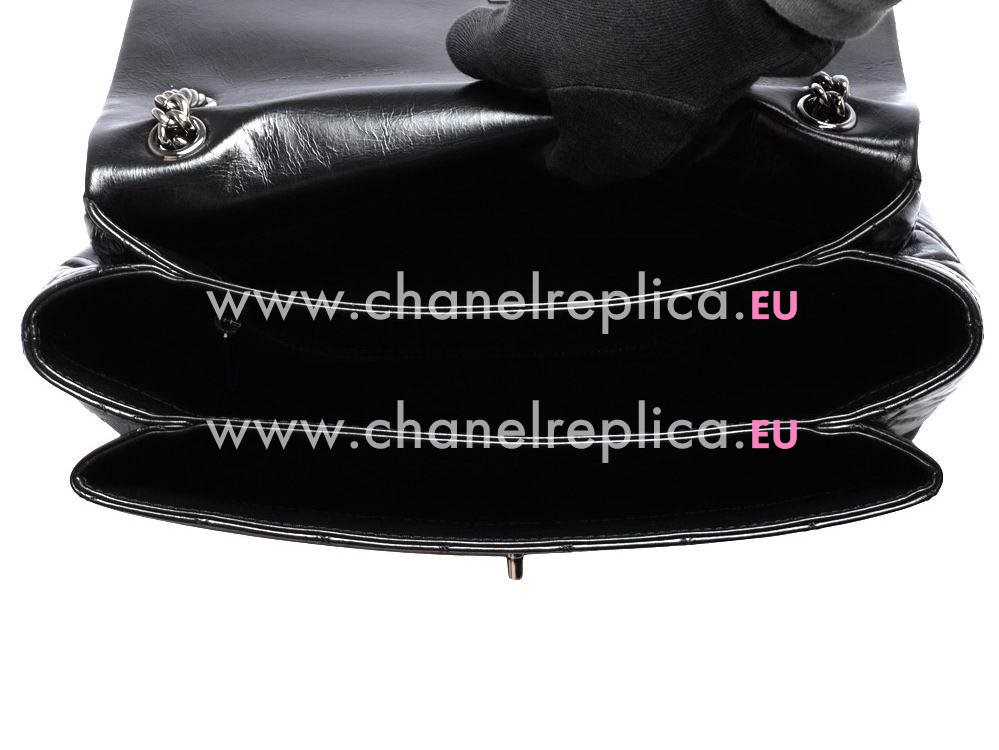 Chanel Calfskin Restoring Ancient Ways Silver Chain(Black) A57599
