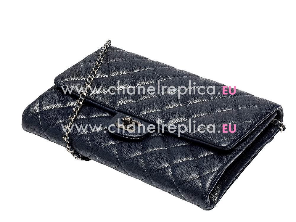 Chanel Caviar Ccoco Bag Anti-silver Chain Dark Blue A248698
