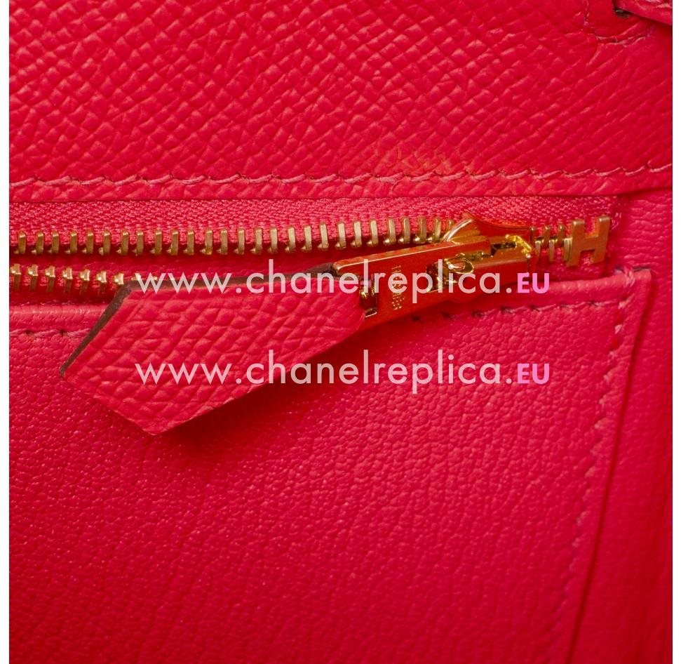 Hermes Kelly 28cm Rose Jaipur Epsom Leather Gold Hardware Sellier Bag Hand Sew HK1028RJE
