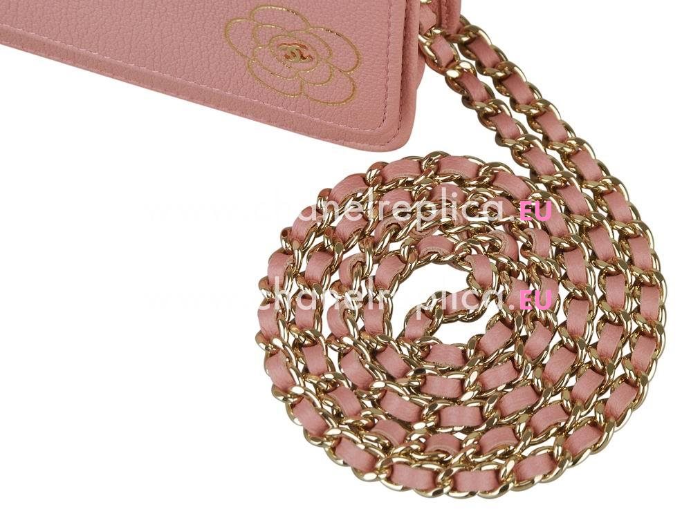 Chanel Calfskin Camelia Woc Crossbody Bag Pink A95183