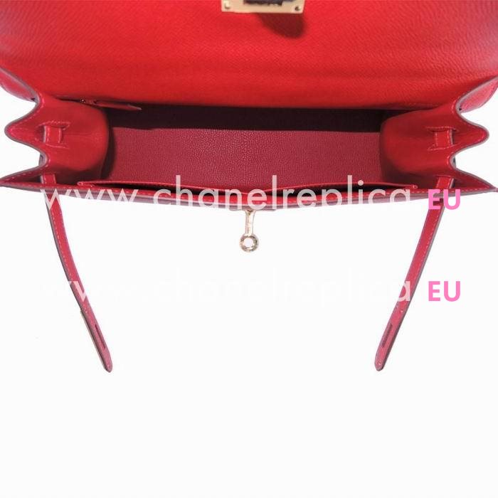 Hermes Kelly 32cm Gold Button Epsom Calfskin Hand/Shoulder bag Red H7041910