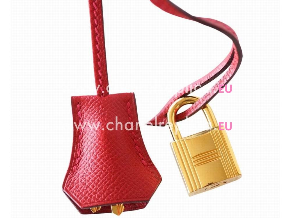 Hermes Birkin 30 Rouge Casaque Epsom Leather Gold Hardware Hand Sew H1030YZH