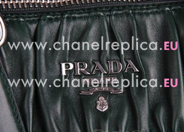 Prada Nappa Gaufre embossed Shopping Bag In Green P427174