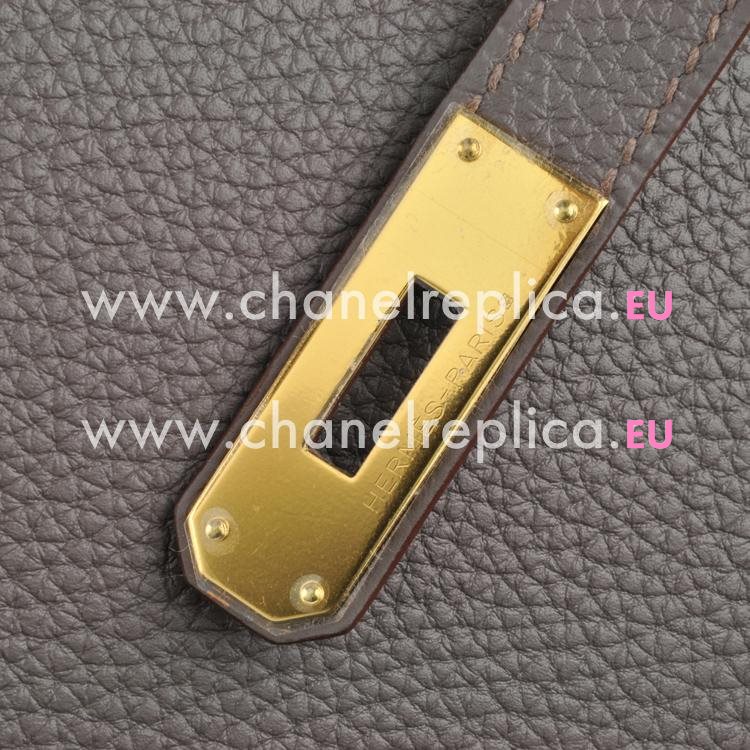 Hermes Birkin 35 Deep Gray Togo Leather Gold Hardware Hand Sew HB1035TFE