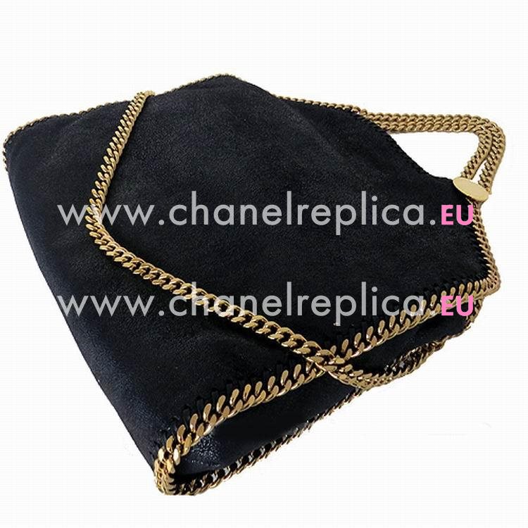 Stella McCartney Falabella Medium Size Gold Chain Bag Black S237103