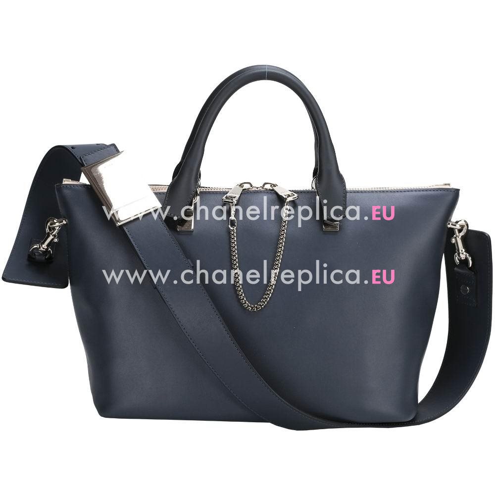 Chloe Baylee Calfskin Hand Bag In Blue/Dark Blue C5720476